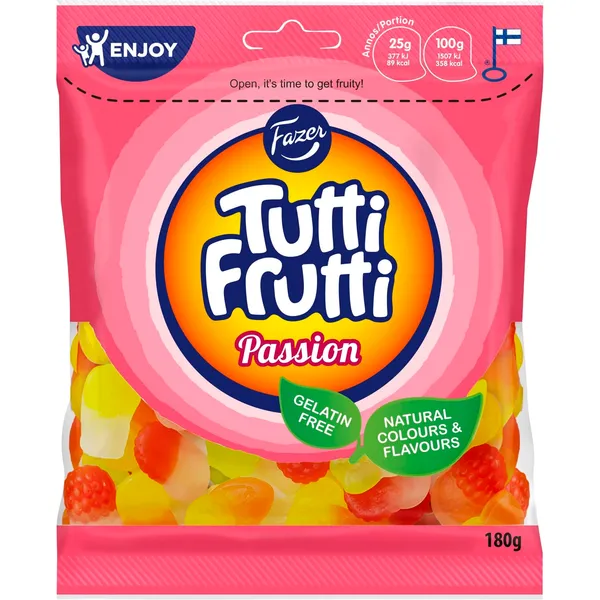 Želejkonfektes Tutti Frutti Passion 180g