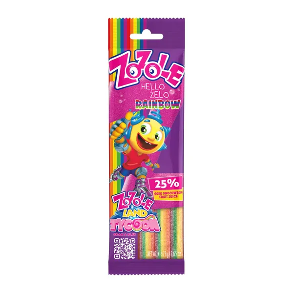 Želejkonfektes Zozole Rainbow strip 75g