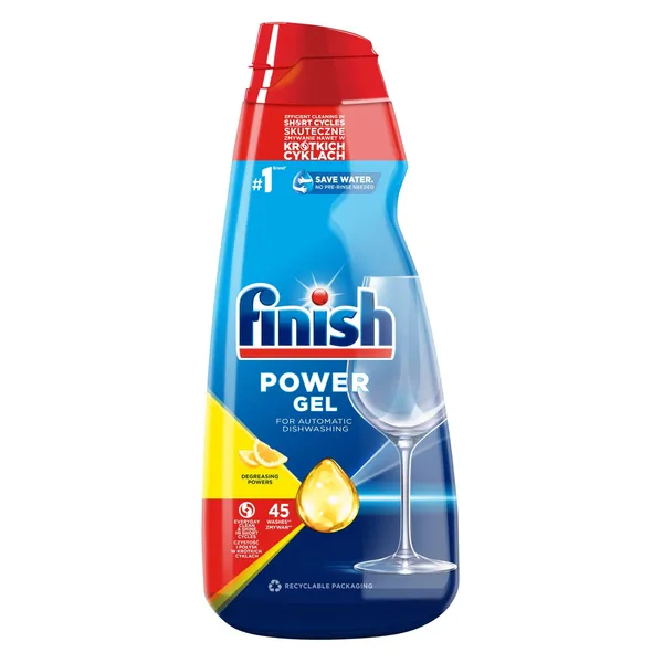 Želeja trauku mazgājamajai mašīnai ar citronu aromātu Finish All in 1 Max Power Gel, 900ml