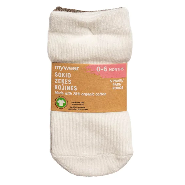 Zīdaiņu zeķītes Mywear 5gab. PARIS bēšas 0-6m SS26