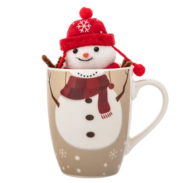 Ziemas mucveida krūze Altom Design 340 ml, ar rotaļu lācīti AW26