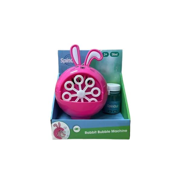 Ziepju burbuļu mašīna Spinout rozā zaķis SB26