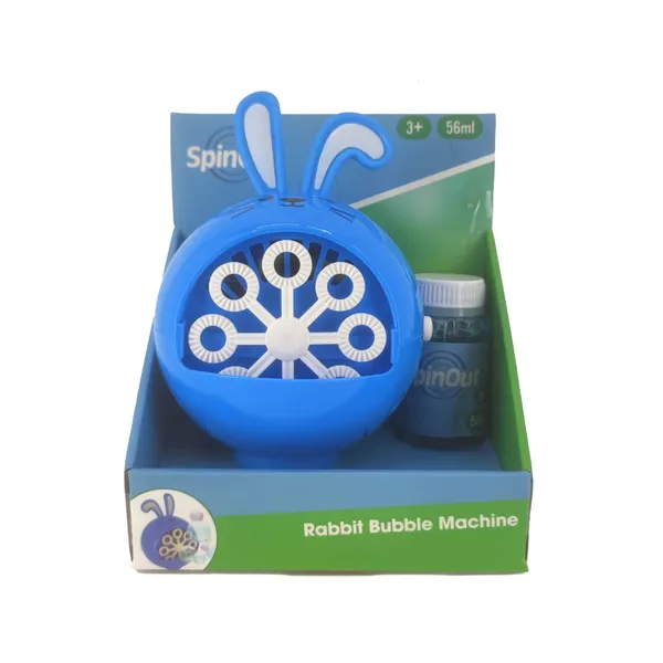 Ziepju burbuļu mašīna Spinout zils zaķis SB26