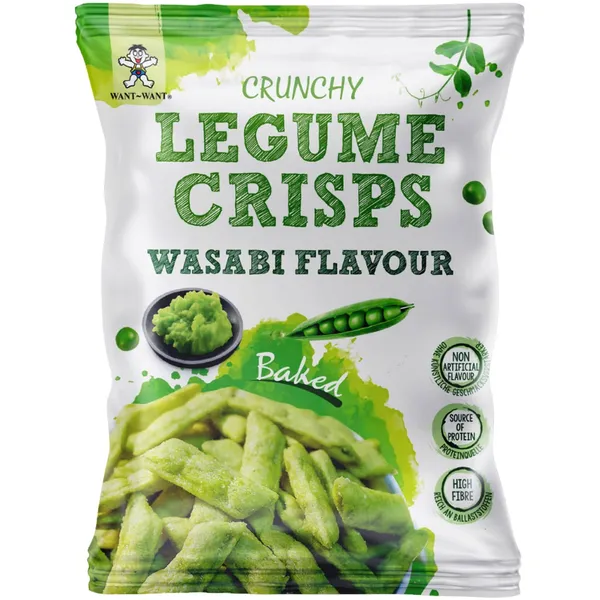 Zirņu uzkoda Legume Crisps ar vasabi garšu 85g
