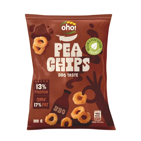 Zirņu uzkodas ar "BBQ" garšu Oho 100g