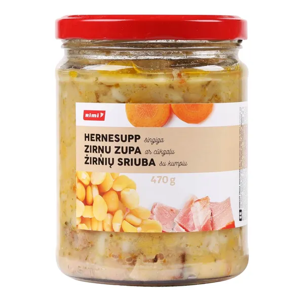Zirņu zupa ar cūkgaļu Rimi Express 470g