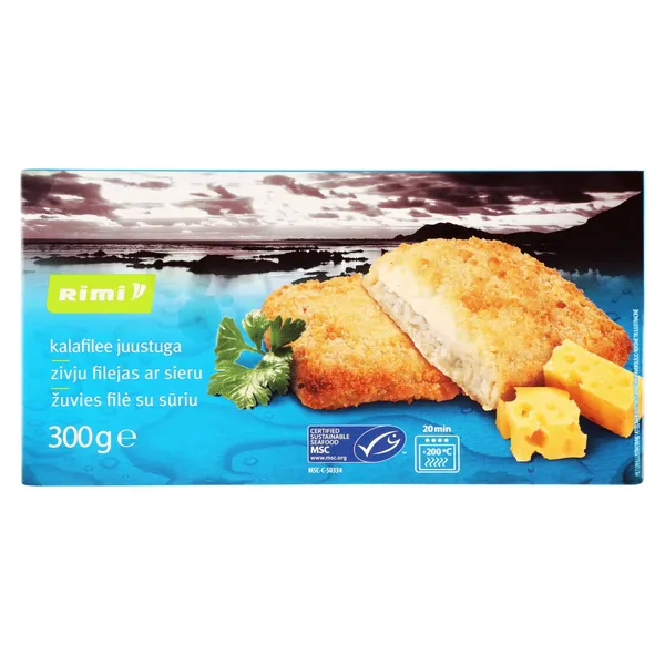 Zivju filejas Rimi ar sieru 300g