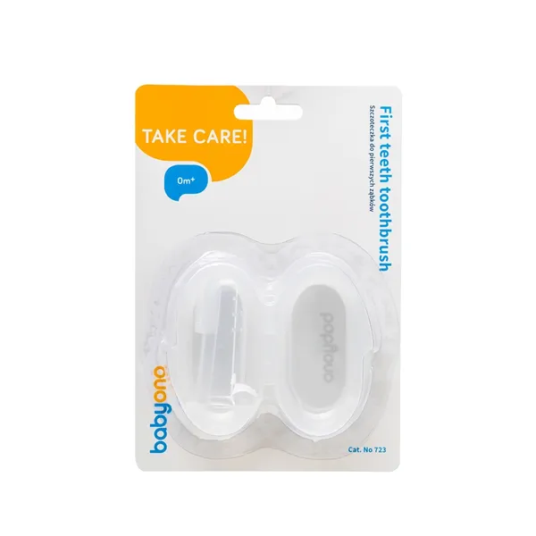 Zobu birste Ierīce bērnu smaganu masāžai, silikona Tumbler BabyOno 723 krāsa un dizains var atšķirties