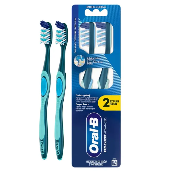 Zobu birste Oral B Pro-Expert Advanced Deep Clean Medium 2gab.