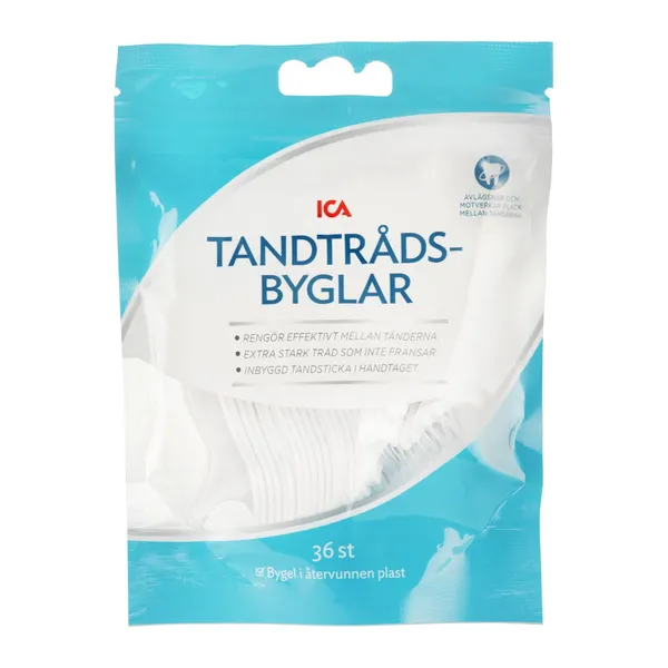 Zobu diegs ar turētājiem ICA, 36 gab.