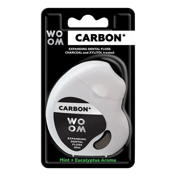 Zobu diegs WOOM CARBON+ kas Paplašinās