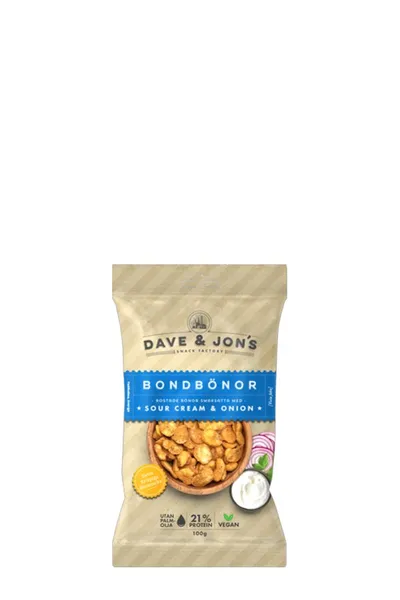 Dave&Jon's grauzdētas lauku pupas ar skābā krējuma, sīpolu garšu