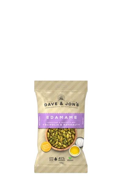 Dave&Jon's grauzētas sojas pupas ar olīveļļu un jūras sāli