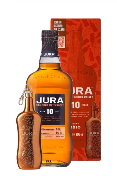 Isle Of Jura 10YO with Hip Flask