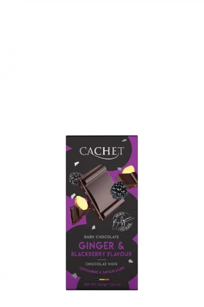 Šokolāde Cachet Dark Blackberry & Ginger