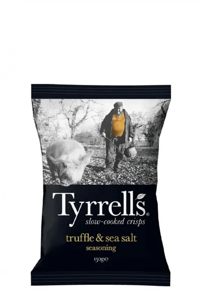 Tyrrell's kartupeļu čipsi ar jūras sāli un melno trifeļu garšu