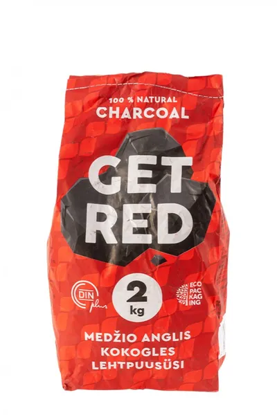Wood Charcoal Get Red In Paper Bag