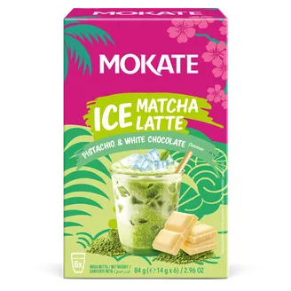 AUKSTAIS DZĒRIENS MOKATE MATCHA LATTE AR PIST.BALTO ŠOK.14GX