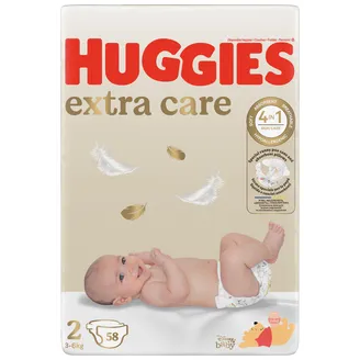 AUTIŅBIKSĪTES HUGGIES EXTRA CARE S2 3-6KG 58GAB