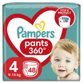 AUTIŅBIKSĪTES PAMPERS PANTS S4 9-15KG 48GAB