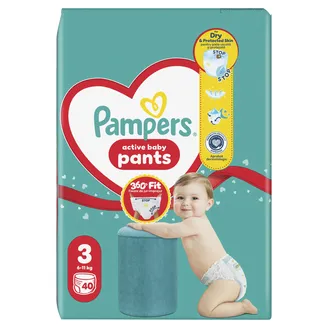 AUTIŅBIKSĪTES PAMPERS PANTS VP S3 6-11KG 40GAB