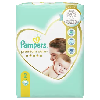 AUTIŅBIKSĪTES PAMPERS PREMIUM CARE S2 4-8KG 68GAB