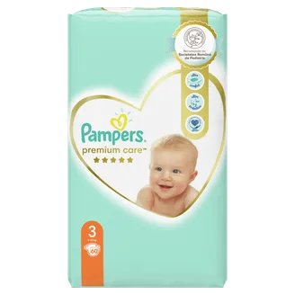 AUTIŅBIKSĪTES PAMPERS PREMIUM CARE S3 5-9KG 60GAB