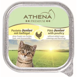 BARĪBA KAĶIEM KONS.ATHENA JUNIOR AR MĀJPUTNU GAĻU 100G