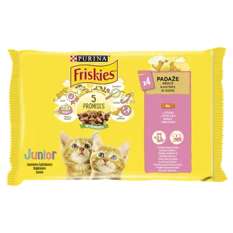 BARĪBA KAĶIEM KONS.FRISKIES JUNIOR AR VISTAS GAĻU 85GX4