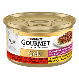 BARĪBA KAĶIEM KONS.GOURMET GOLD DUO LIELLOPS-VISTA 85G