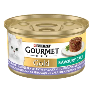 BARĪBA KAĶIEM KONS.GOURMET GOLD JĒRS ZAĻĀS PUPIŅAS 85G