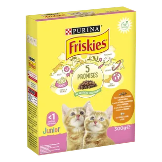 BARĪBA KAĶIEM SAUSĀ FRISKIES JUNIOR AR VISTAS GAĻU 300G