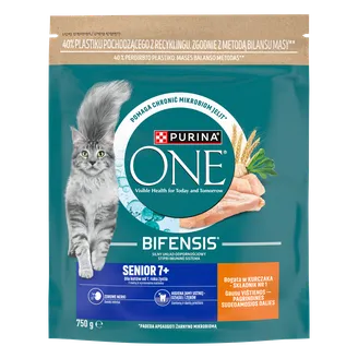 BARĪBA KAĶIEM SAUSĀ ONE SENIOR AR VISTU 7+ 750G