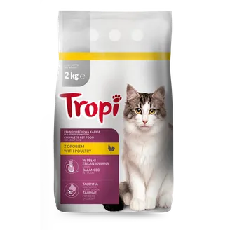 BARĪBA KAĶIEM SAUSĀ TROPI MĀJPUTNS 2KG