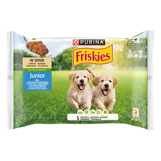 BARĪBA SUŅIEM KONS.FRISKIES JUNIOR AR VISTAS GAĻU 85GX4