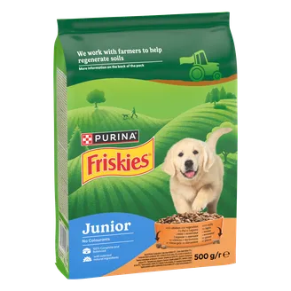 BARĪBA SUŅIEM SAUSĀ FRISKIES JUNIOR AR VISTAS GAĻU 500G