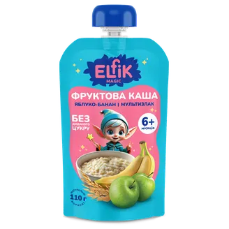 BIEZENIS ELFIK ĀBOLS BANĀNS AR PUTRU 6+ 110G