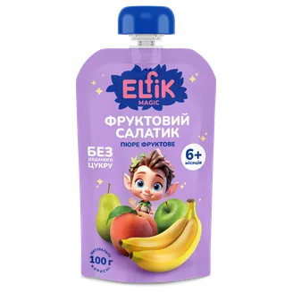 BIEZENIS ELFIK ĀBOLS BUMBIERIS PERSIKS BANĀNS 6+ 100G