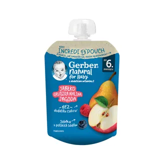 BIEZENIS GERBER ĀBOLS PERSIKI AVENES UN MELLENĒM 6+ 80G