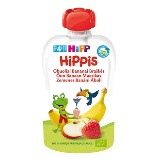BIEZENIS HIPP ĀBOLU ZEMEŅU BANĀNU 4+ 100G