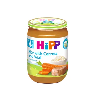 BIEZENIS HIPP BURKĀNI AR RĪSIEM UN TEĻA GAĻU 4+ 190G