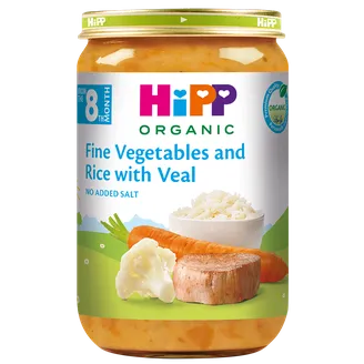 BIEZENIS HIPP TEĻA GAĻA AR DĀRZEŅIEM 8+ 220G