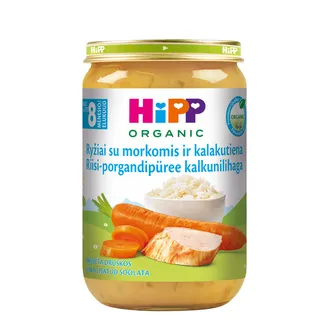 BIEZENIS HIPP TĪTARS AR RĪSIEM UN BURKĀNIEM 8+ 220G