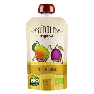 Biezenis RŪDOLFS BIO Bumbieru, žāvētu plūmju, no 4 mēn., tūbiņā, 110g