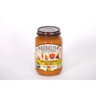 Biezenis RŪDOLFS BIO dārzeņu ar rīsiem un jēra gaļu, no 8 mēn., 190g