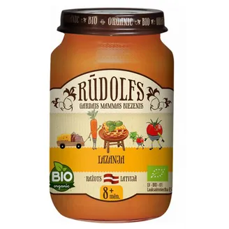 Biezenis RŪDOLFS BIO Lazanja ar jaunlopu gaļu, no 8 mēn., 190g