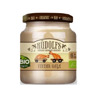 Biezenis RŪDOLFS BIO Vistas gaļas, no 6 mēn., 120g