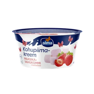 BIEZPIENA KRĒMS ALMA AR ZEMENĒM UN ZEFĪRA GARŠU 150G
