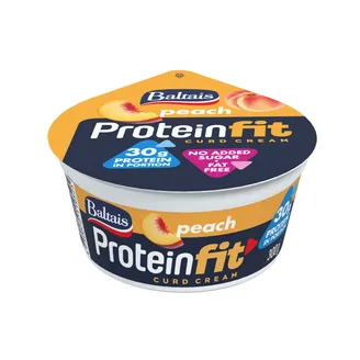 Biezpiena krēms Protein persiku 300g, Baltais