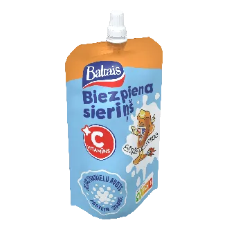 BIEZPIENA SIERIŅŠ BALTAIS SĀĻĀ KARAMELE 100G STĀVPAKA